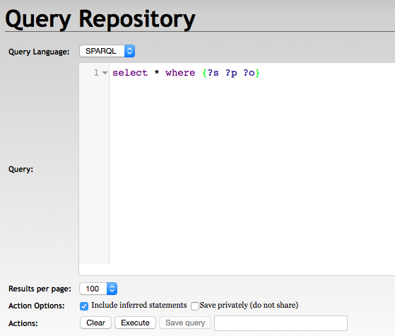 RDF4J Workbench - SPARQL Query